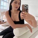 girl taking a selfie wearing 18ct gold dome ring